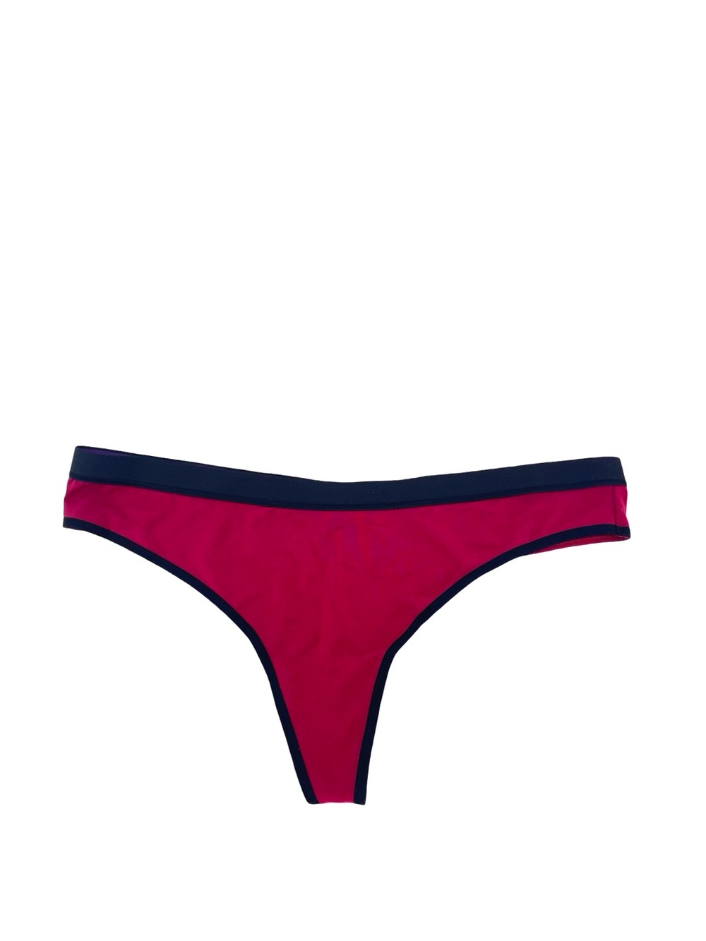 NWOT MeUndies Red MicroModal Thong Black Trim Soft Stretch Panty L - Picture 2 of 6